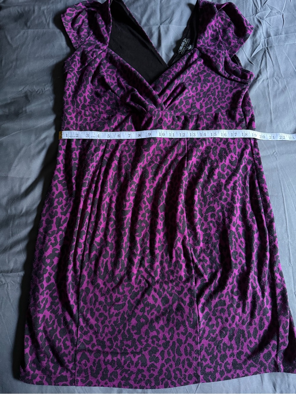 Forever 21 Purple and Black Leopard Print Mini Dress
